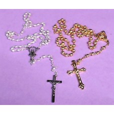 Gold or Silver Metal Rosary